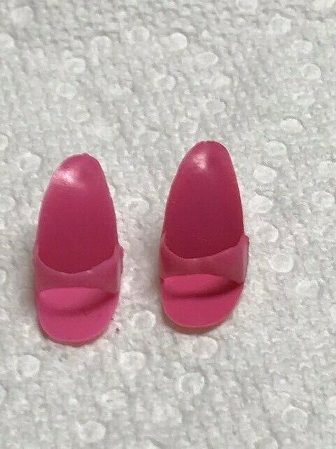 E Vintage Barbie Doll Pink Open Toe Shoes Marked Phillipines
