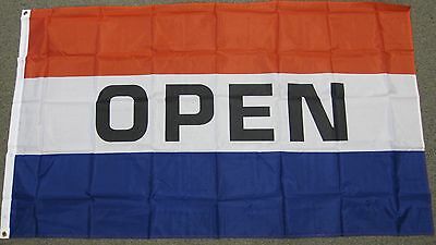 3x5 Open Flag Commercial New Welcome Banner Sign F543