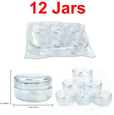12 Pieces 15 Gram/1/2oz High Quality Lip Balm Lotion Cream Sample Jar Containers