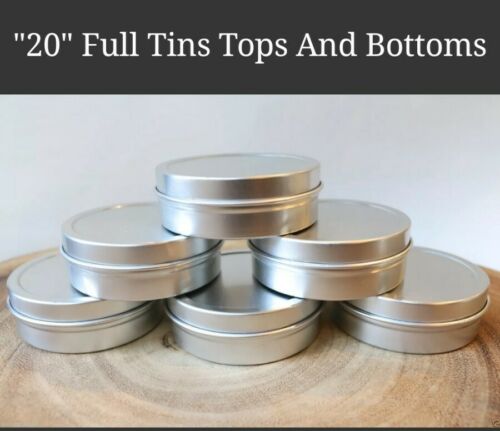 2 Oz. Blank Empty Slip Top Rust Proof Metal Tin Container Craft (20 Pcs) Jar