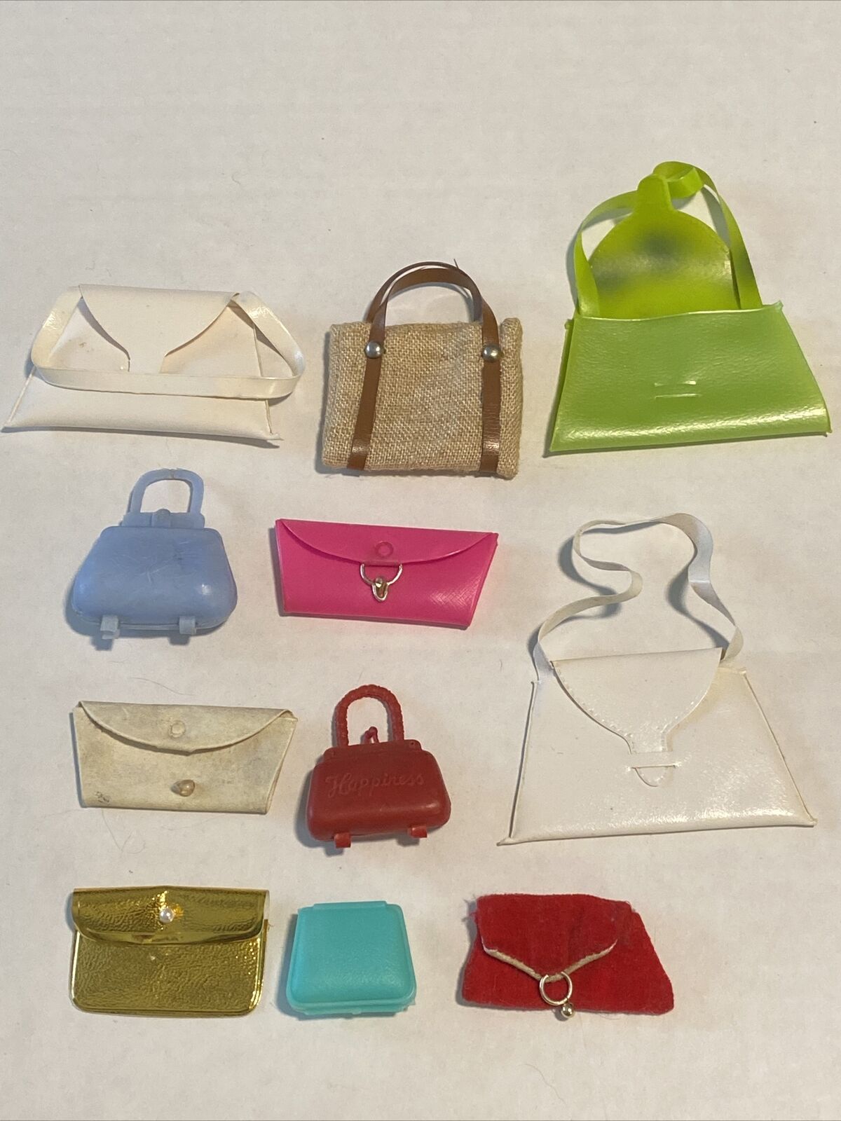 Vintage 1960's Barbie Ken Skipper Purse Handbag Duffle Bag Accessories Lot