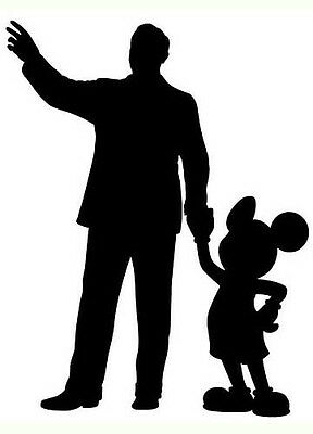 Partners , Walt Disney With Mickey Mouse Vinyl Decal