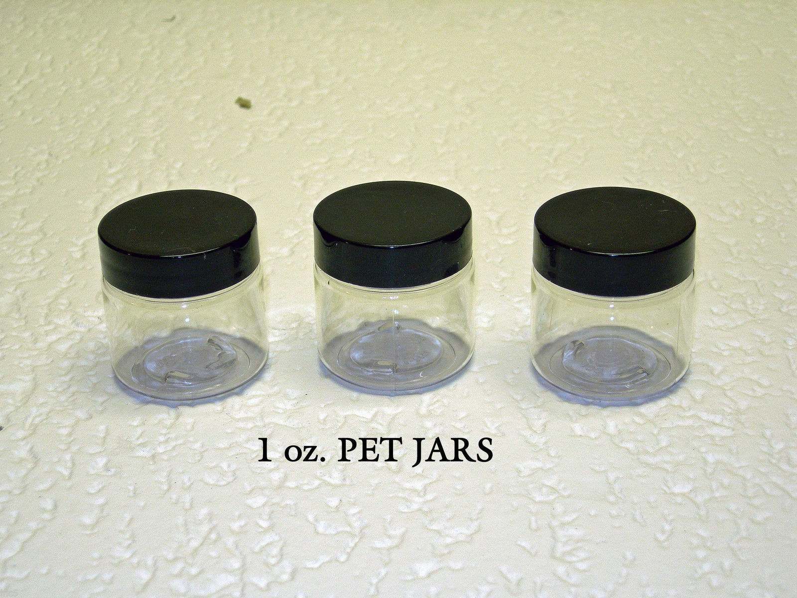 1 Oz Pet Plastic Clear Jars Travel Size Containers With Cap Lot & Color You Pick